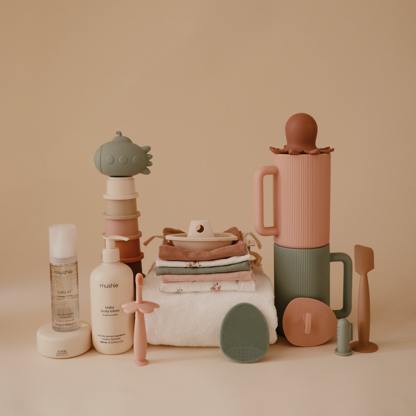 Mushie Organic Muslin Cotton Washcloth