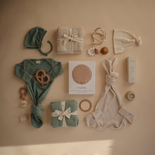 Load image into Gallery viewer, Mushie Organic Cotton Ribbed Baby Bonnet
