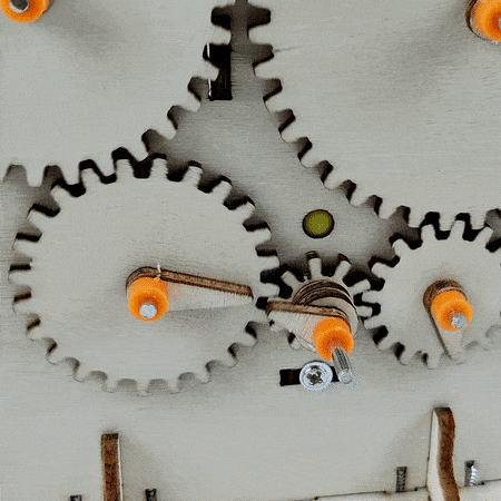 Kitsville Gear Train DIY Kit – Wooden STEM Building Kit for Kids 8+