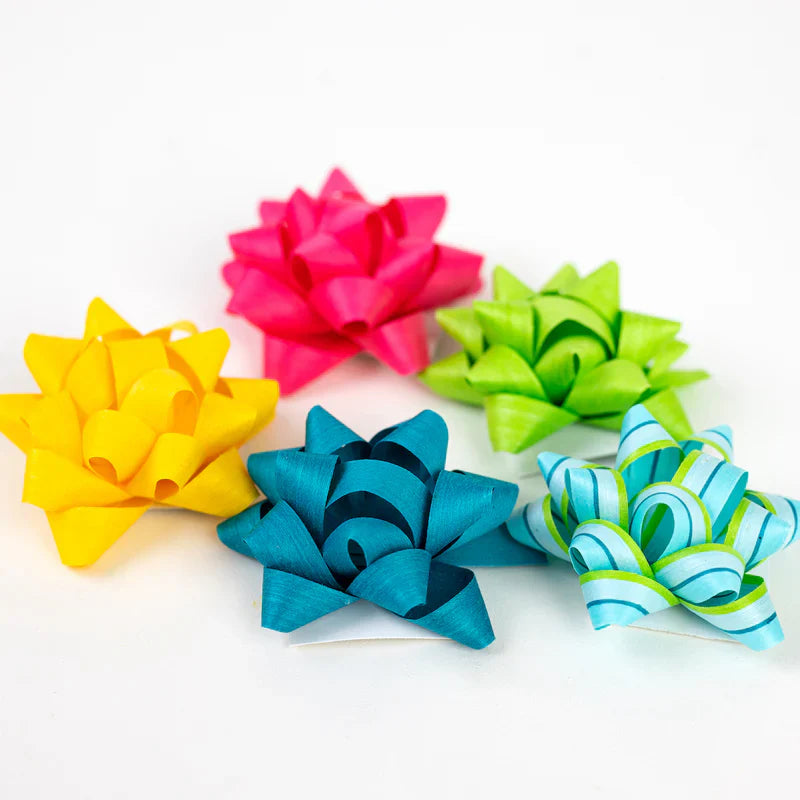 Eco Gift Bows – Compostable Cotton Gift Bows, Plastic-Free | Artisanal Brights Mix