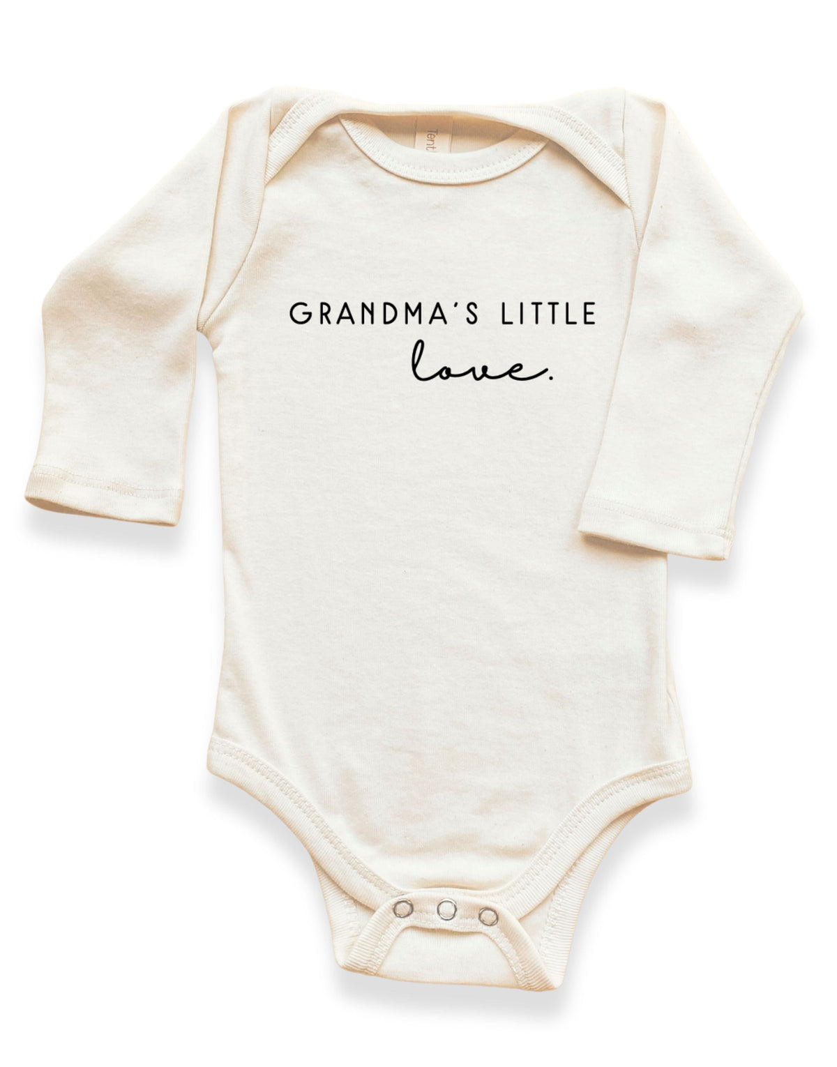 Grandma’s Little Love Organic Cotton Baby Bodysuit – Long Sleeve, 0–24M