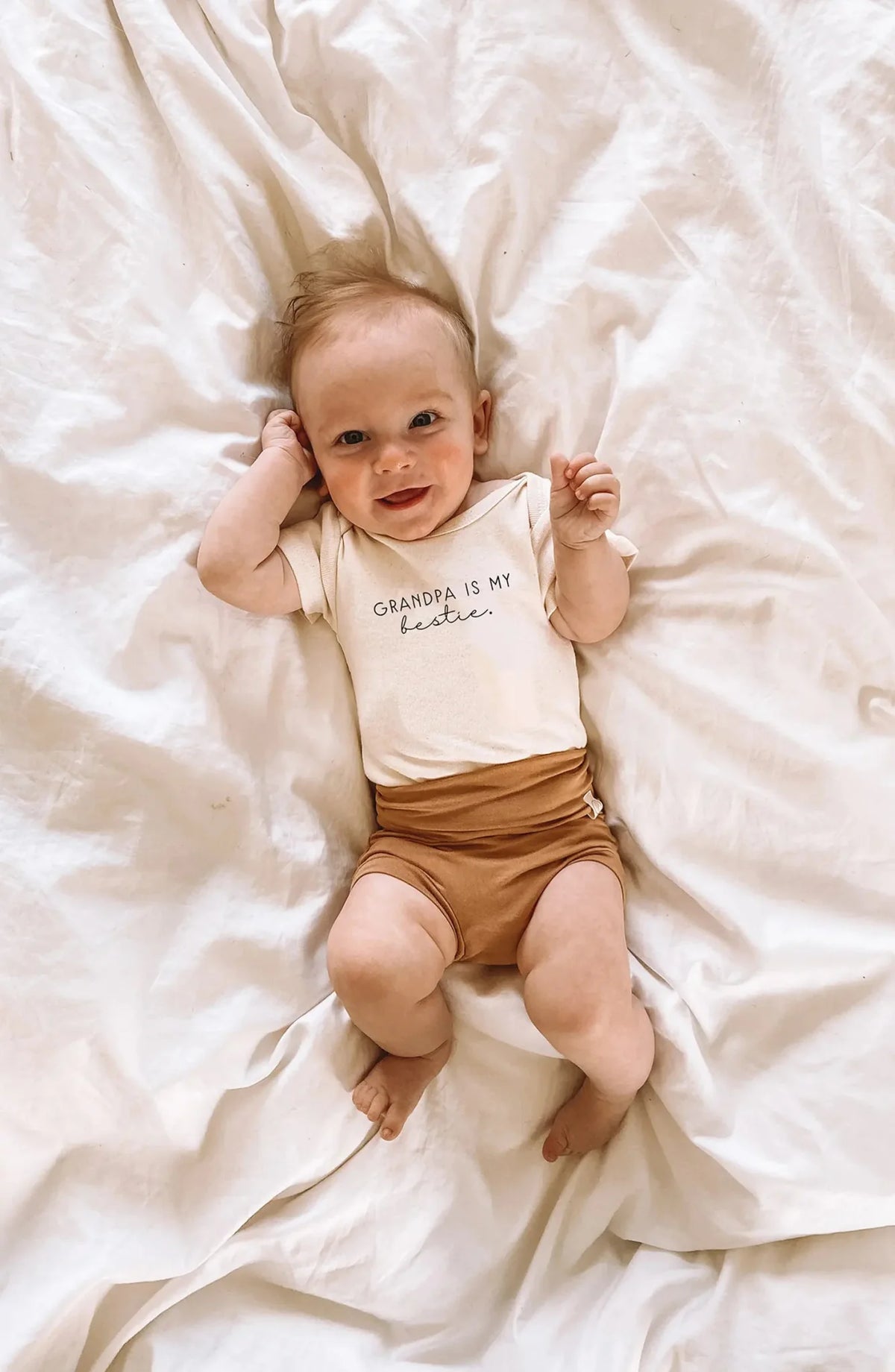 Grandpa is my Bestie Organic Cotton Baby Bodysuit – Short Sleeve, 0–24M
