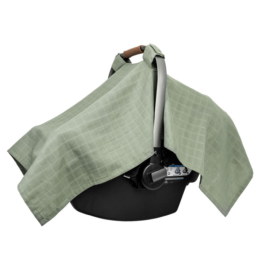 Organic Muslin Cotton Car Seat Cover