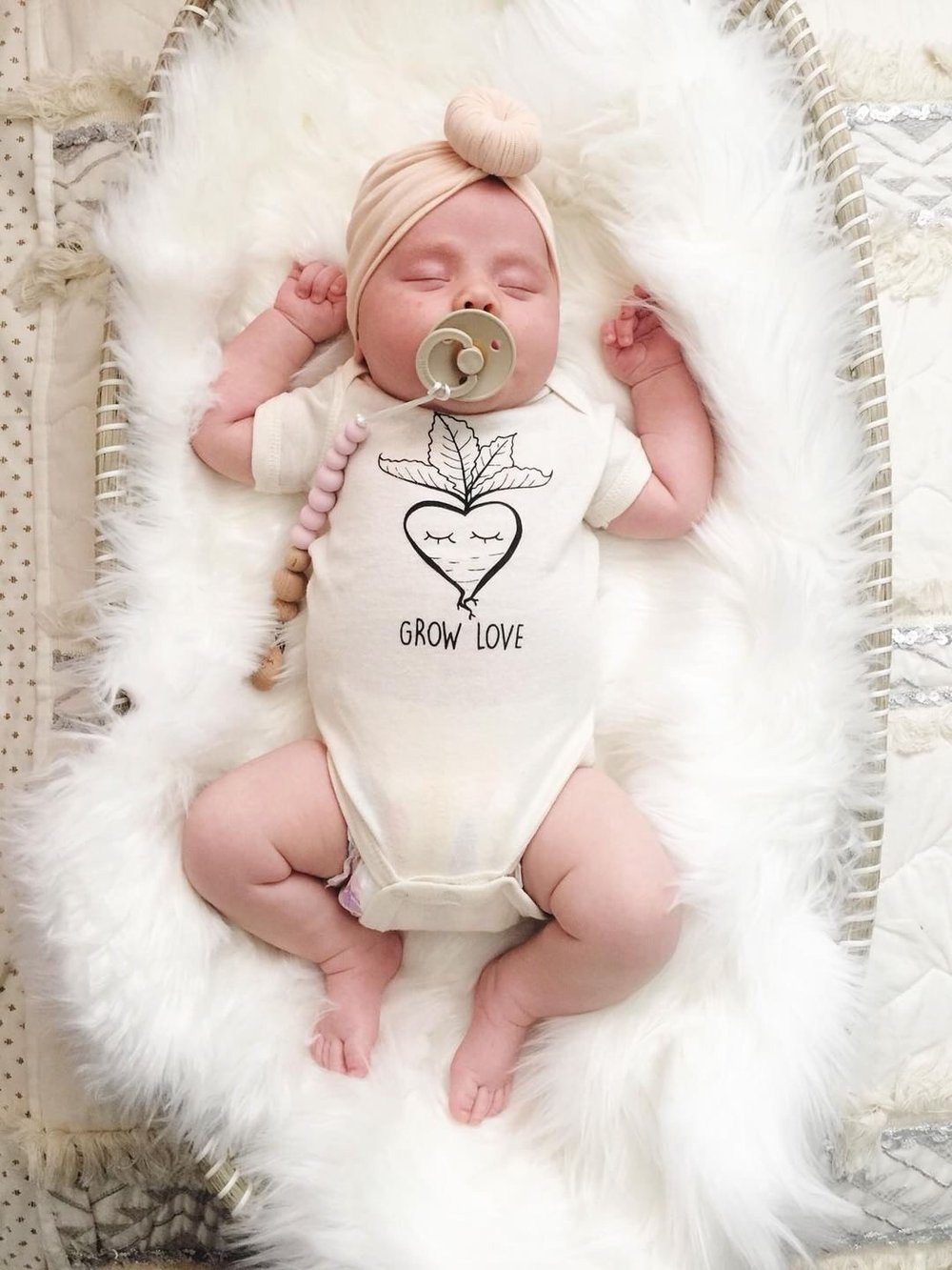 Grow Love Organic Cotton Baby Bodysuit – Short Sleeve, 0–18M