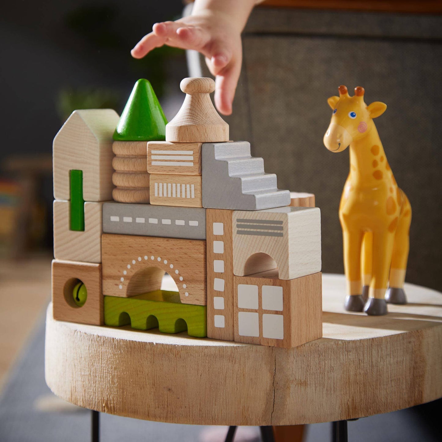 HABA Coburg 28 Piece Eco-Friendly Non-Toxic Wooden Toddler Building Blocks