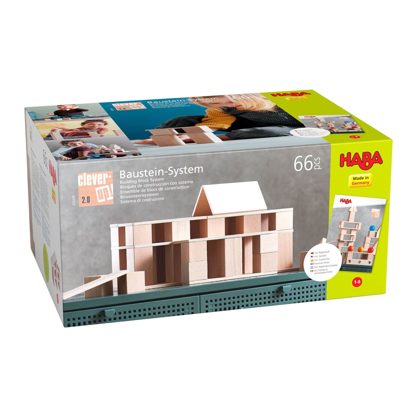 HABA Clever Up! Eco-Friendly Non-Toxic Wooden Building Block System 2.0