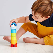 Load image into Gallery viewer, HABA Lighthouse Eco-Friendly Non-Toxic Wooden Rainbow Stacker
