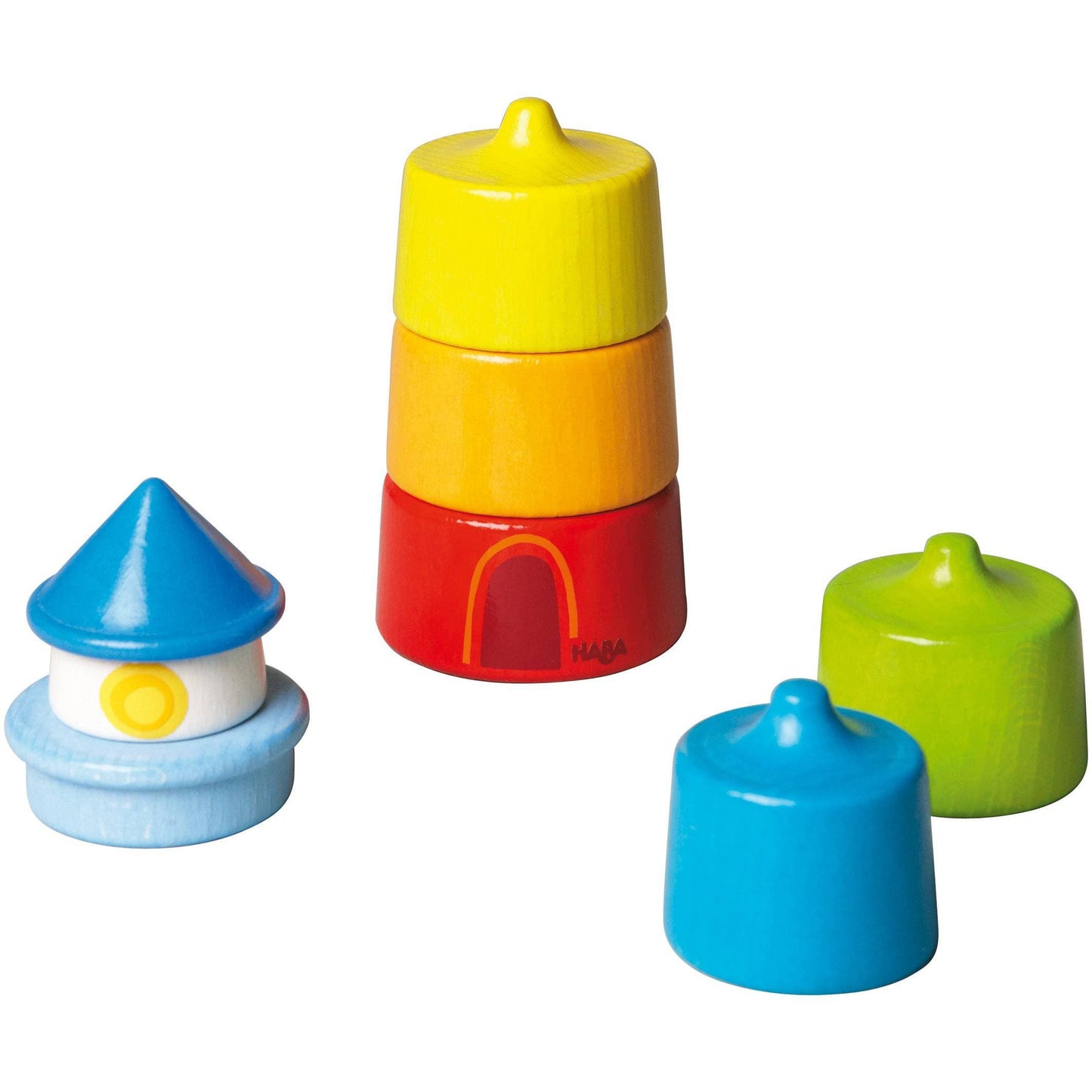 HABA Lighthouse Eco-Friendly Non-Toxic Wooden Rainbow Stacker