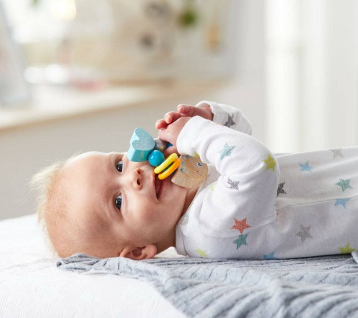 HABA Rattlefish Wooden Eco-Friendly Non-Toxic Baby Rattle