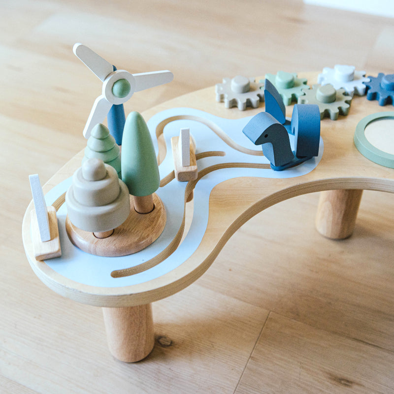 Wonder and Wise Wooden Hi-Lo Toddler Activity Table