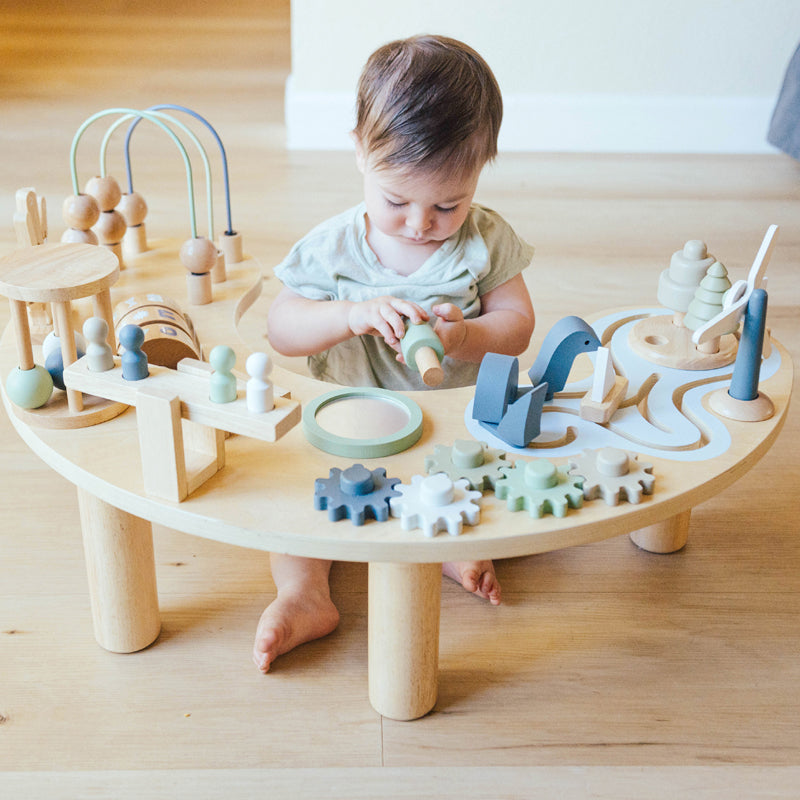 Wonder and Wise Wooden Hi-Lo Toddler Activity Table