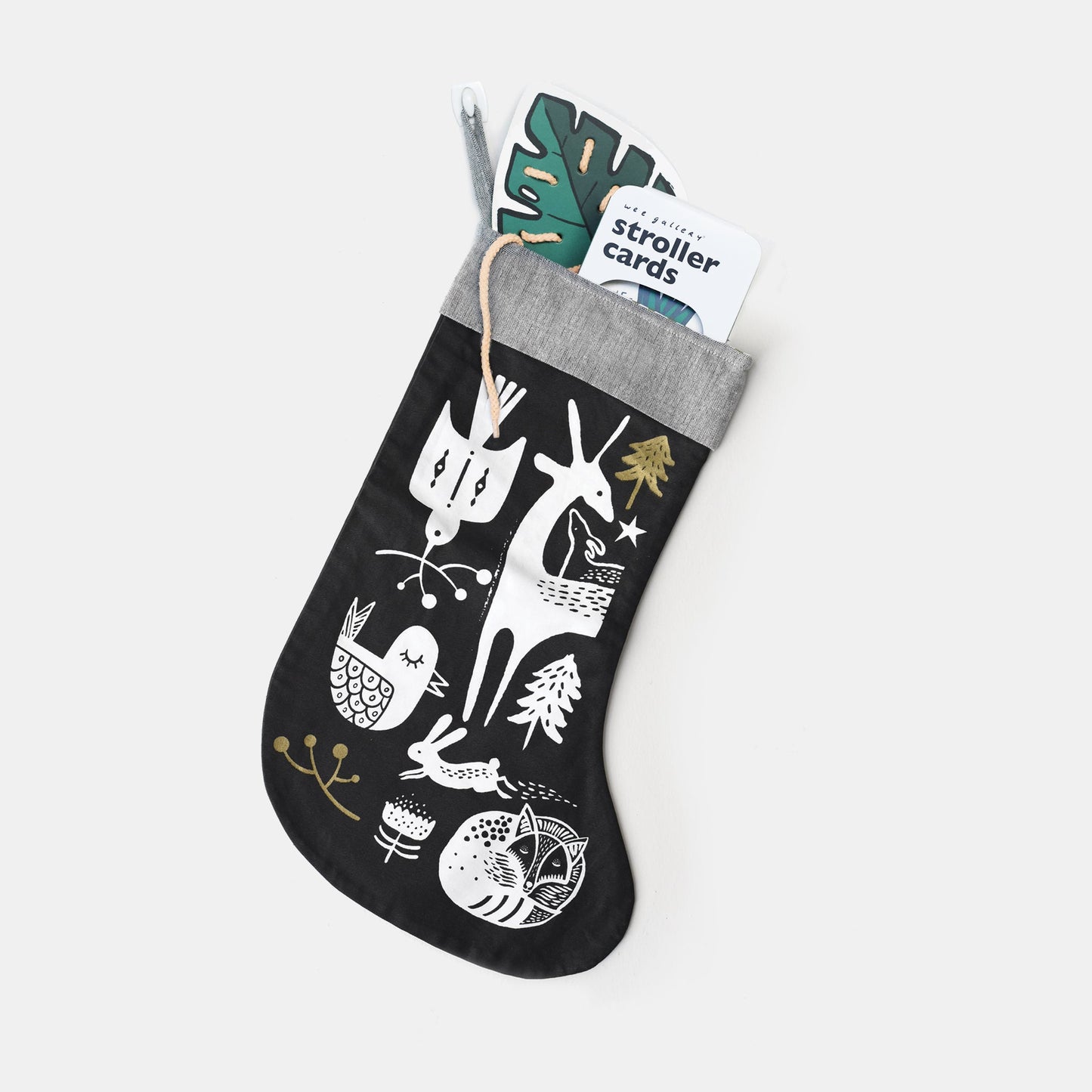 Wee Gallery Organic Cotton Christmas Stocking | Winter Animals