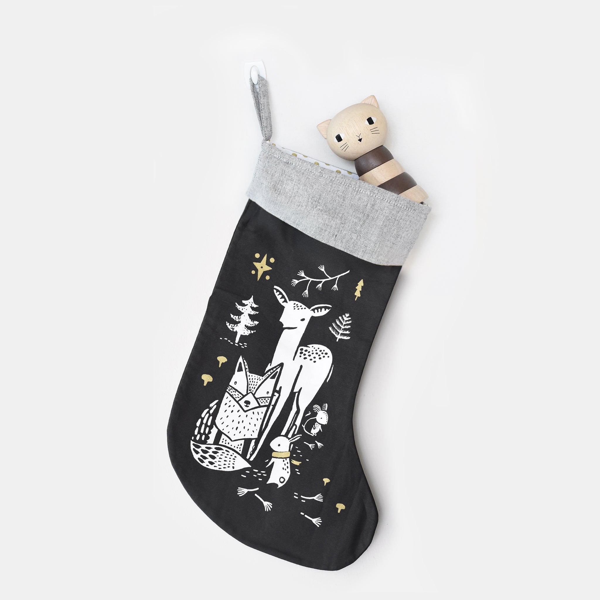 Wee Gallery Organic Cotton Christmas Stocking | Deer and Friends
