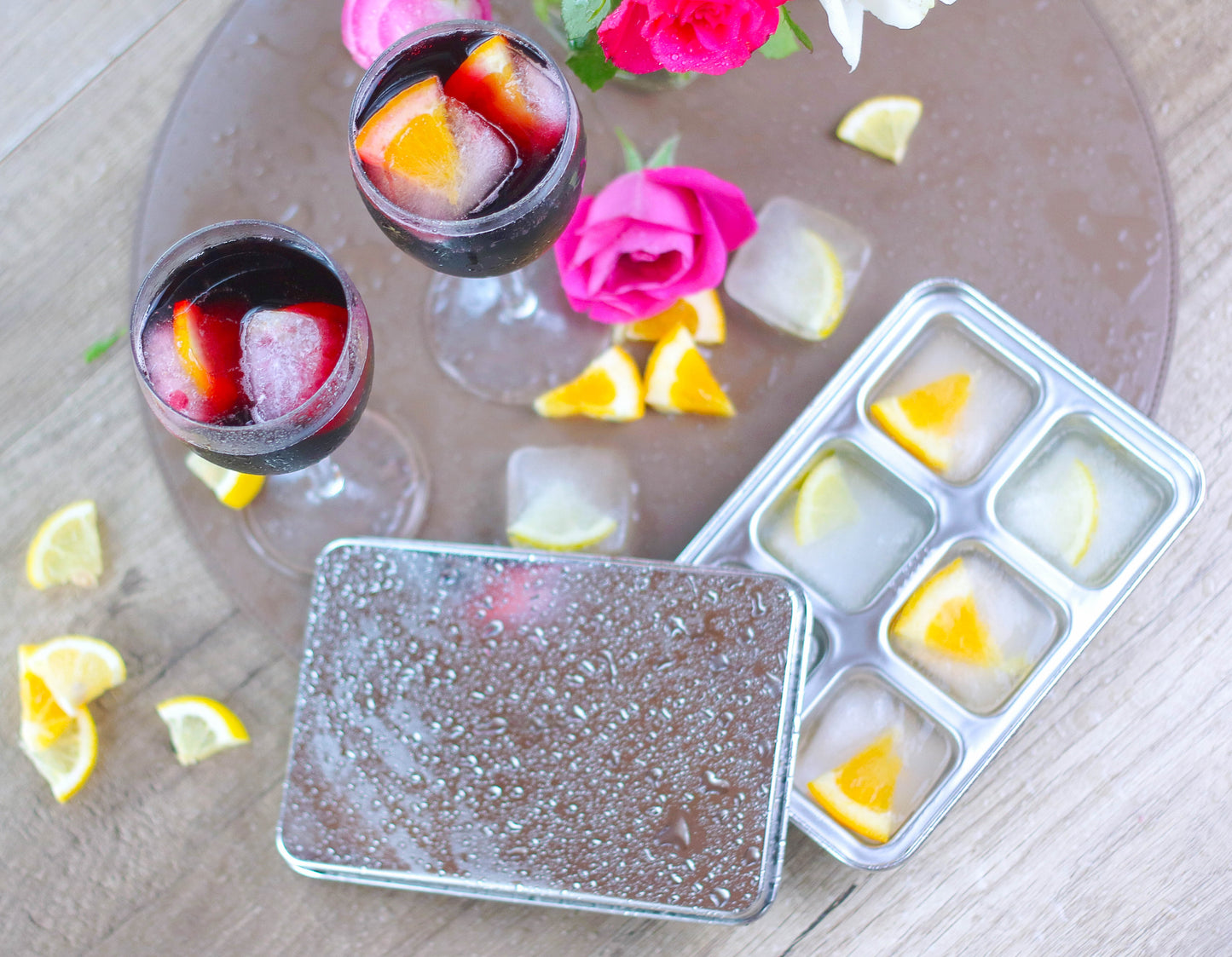 Ecozoi STAINLESS STEEL ICE CUBE TRAYS, 12 Large Cubes, 2 PACK