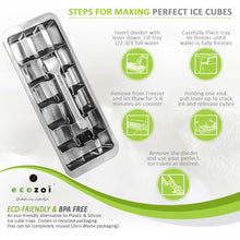 Load image into Gallery viewer, Stainless Steel Ice Cube Trays with Easy Release Handle, 2 Pack with Rack
