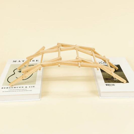 Kitsville Da Vinci's Bridge DIY Kit – Wooden STEM Building Kit for Kids 6+