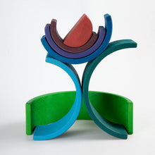 Load image into Gallery viewer, 12 Pcs Large Wooden Rainbow Stacking Blocks in Primary Colors
