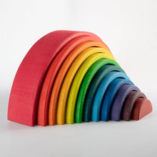 Load image into Gallery viewer, 12 Pcs Large Wooden Rainbow Stacking Blocks in Primary Colors
