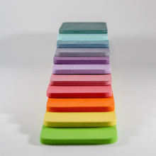 Load image into Gallery viewer, 11 Pcs Wooden Rectangular Building Boards in Pastel/Macaron Colors
