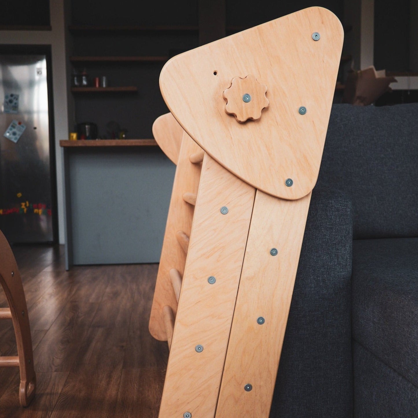 Wood and Hearts Eco-Friendly Wooden Montessori Foldable Pikler Triangle