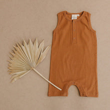 Load image into Gallery viewer, Organic Cotton Ribbed Sleeveless Romper

