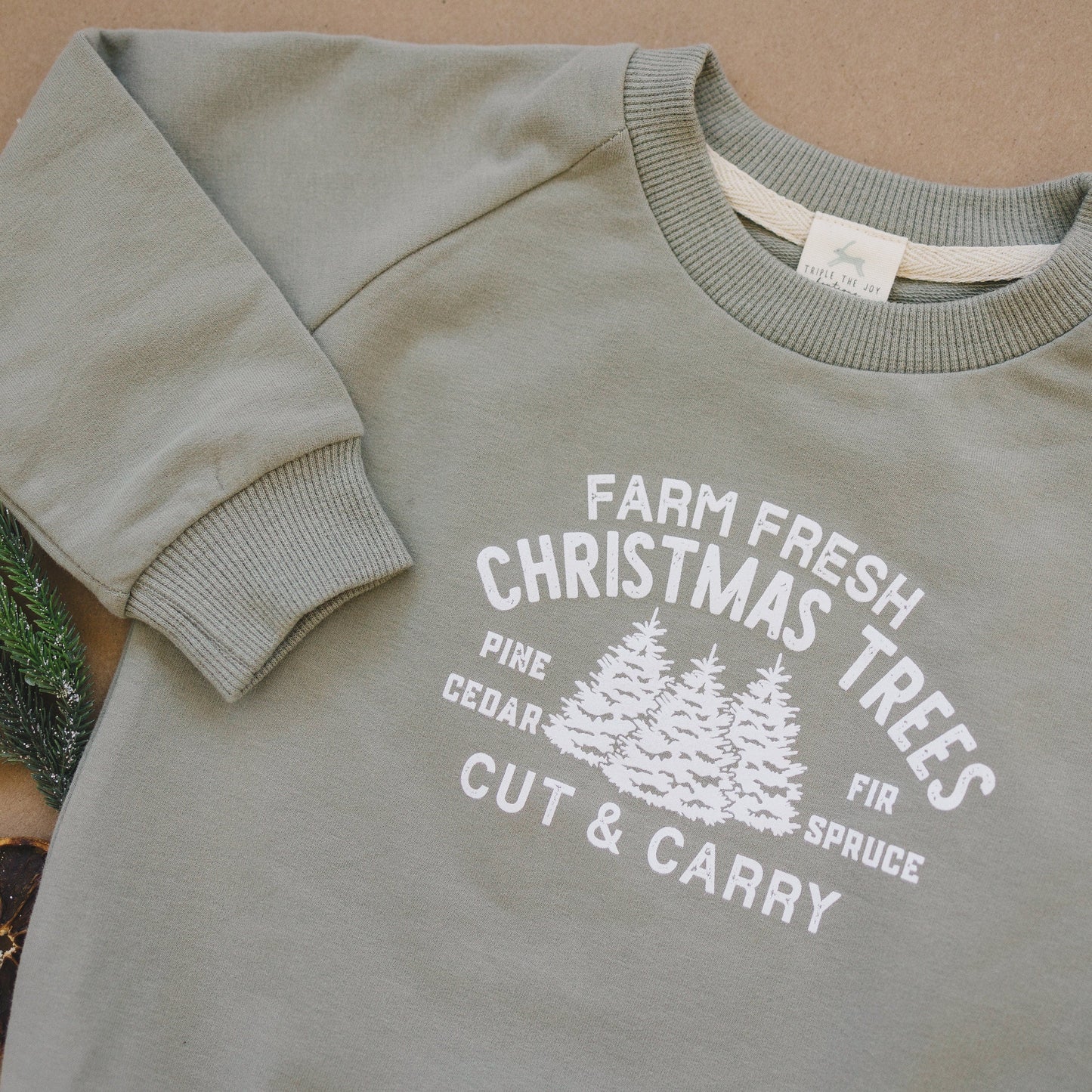 Farm Fresh Christmas Trees Organic Cotton 2pc Jogger Set