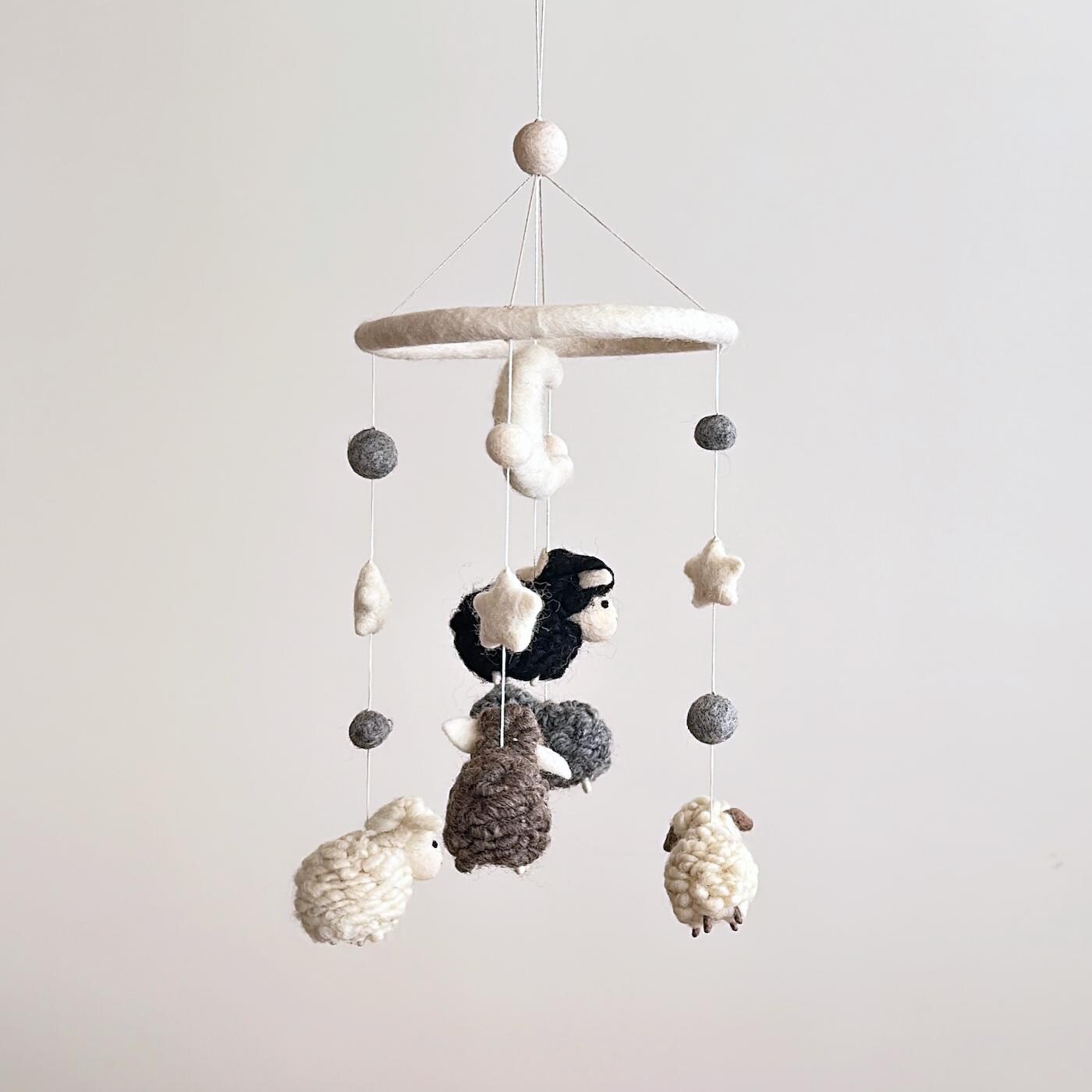 Gray Sheep Baby Mobile For Nursery Decor