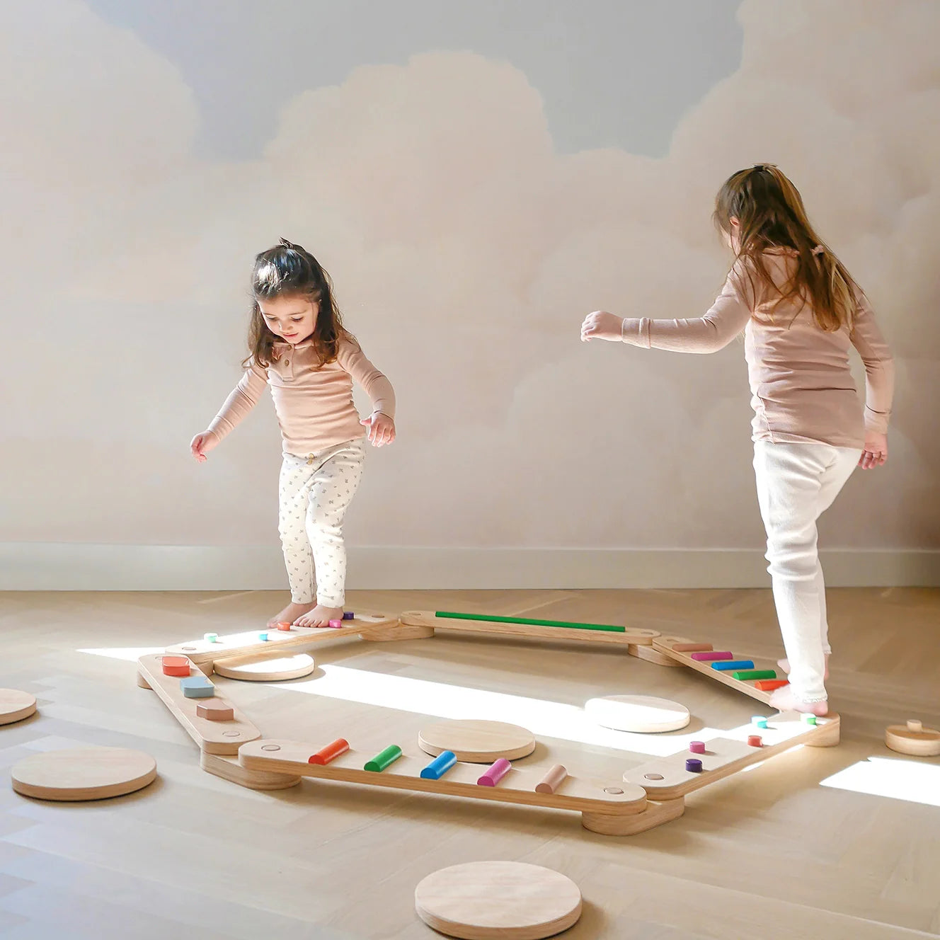 Tiny Land® Eco-Friendly Kids' Wooden Balance Beam