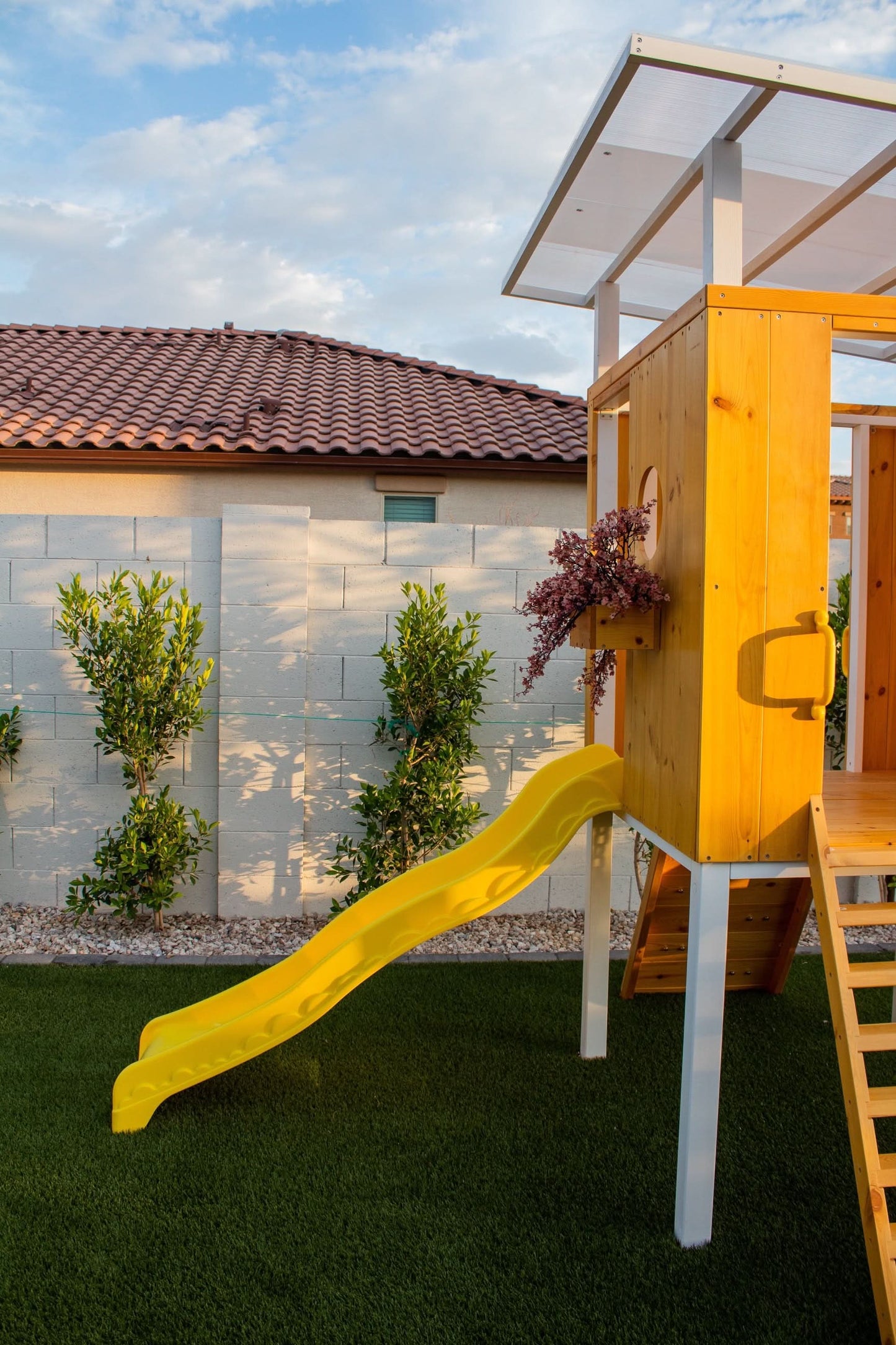 Avenlur Forest: Modern Eco-Friendly Non-Toxic Backyard Wooden Swing Set with Slide, Fort & Rock Wall for Up to 7 Kids