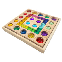 Load image into Gallery viewer, 15 Pcs Colored Track with 20 Pcs Lucite Cubes Set with Storage Tray
