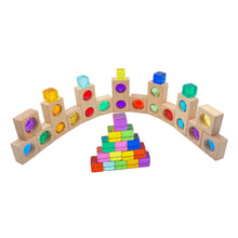 Load image into Gallery viewer, 15 Pcs Colored Track with 20 Pcs Lucite Cubes Set with Storage Tray
