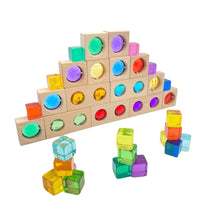 Load image into Gallery viewer, 15 Pcs Colored Track with 20 Pcs Lucite Cubes Set with Storage Tray
