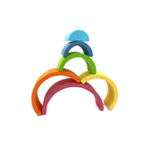 Load image into Gallery viewer, 6 Pcs Small Rainbow Stacking Blocks in Pastel/Macaron Colors

