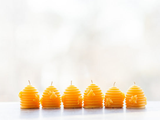 6- Beeswax Candle Hive Votives
