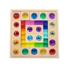 Load image into Gallery viewer, 15 Pcs Colored Track with 20 Pcs Lucite Cubes Set with Storage Tray

