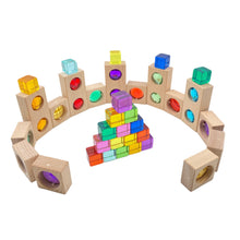 Load image into Gallery viewer, 15 Pcs Colored Track with 20 Pcs Lucite Cubes Set with Storage Tray
