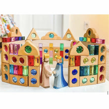 Load image into Gallery viewer, 12 Pcs Rainbow Fairytale Window Blocks with Storage Tray
