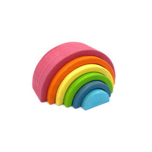 Load image into Gallery viewer, 6 Pcs Small Rainbow Stacking Blocks in Pastel/Macaron Colors
