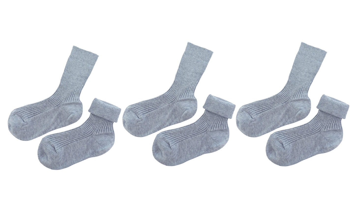 tittimitti® 100% Organic Cotton Kids Socks (3-Pack) – Made in Italy, Unisex, Soft & Breathable for Boys & Girls.