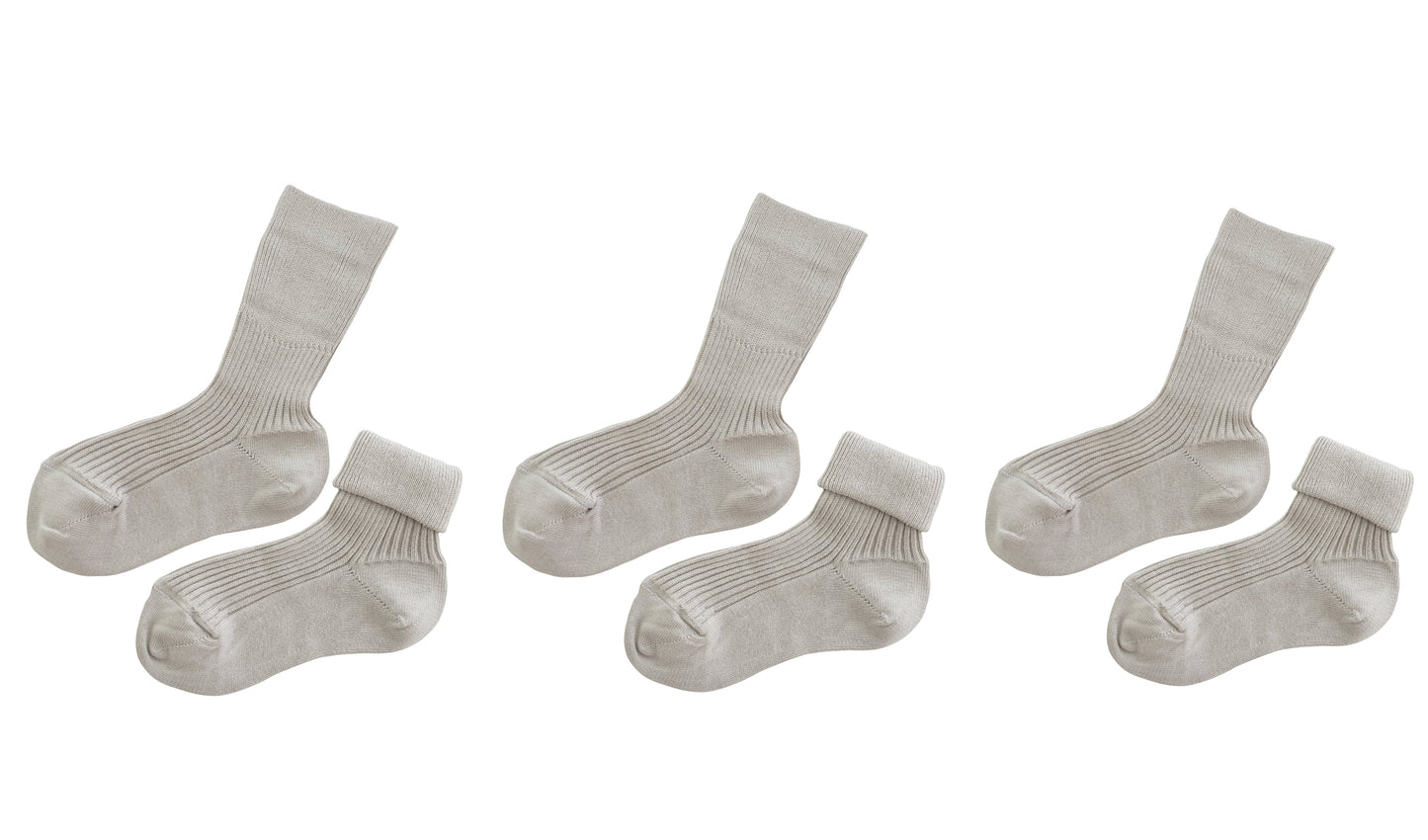 tittimitti® 100% Organic Cotton Kids Socks (3-Pack) – Made in Italy, Unisex, Soft & Breathable for Boys & Girls.