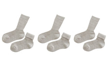 Load image into Gallery viewer, tittimitti® 100% Organic Cotton Kids Socks (3-Pack) – Made in Italy, Unisex, Soft &amp; Breathable for Boys &amp; Girls.
