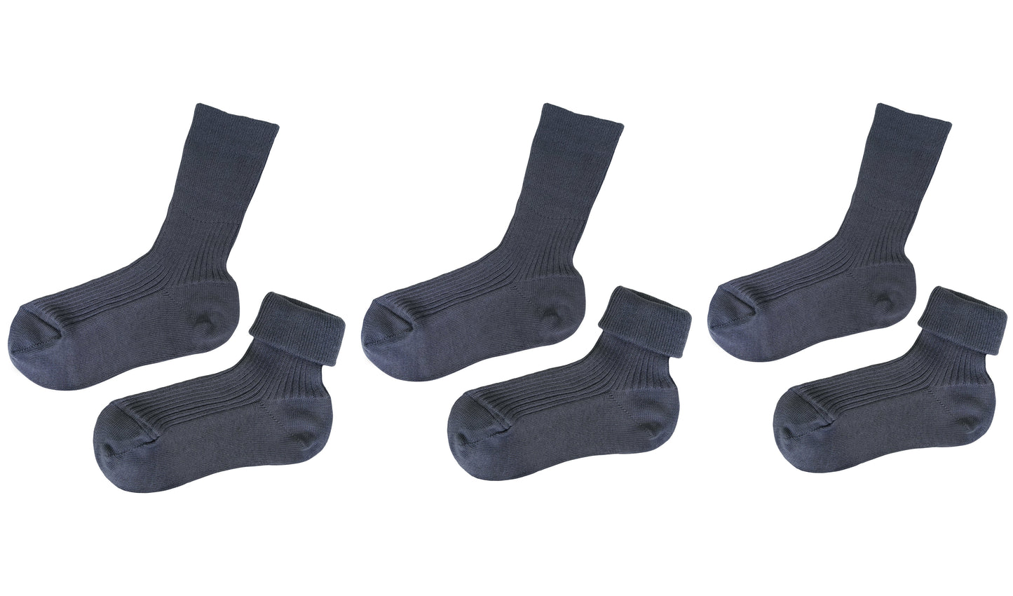 tittimitti® 100% Organic Cotton Kids Socks (3-Pack) – Made in Italy, Unisex, Soft & Breathable for Boys & Girls.