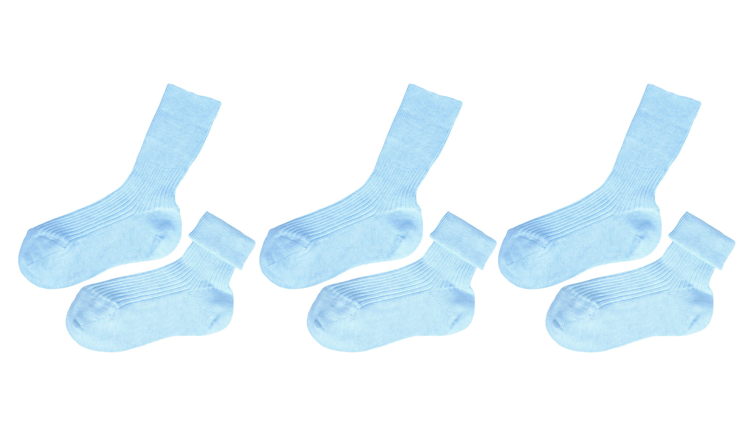 tittimitti® 100% Organic Cotton Kids Socks (3-Pack) – Made in Italy, Unisex, Soft & Breathable for Boys & Girls.