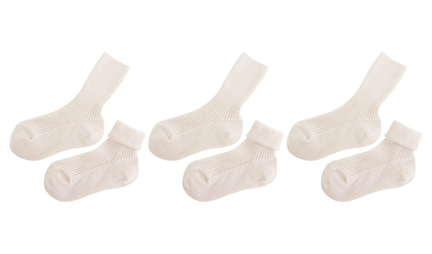 tittimitti® 100% Organic Cotton Kids Socks (3-Pack) – Made in Italy, Unisex, Soft & Breathable for Boys & Girls.