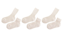 Load image into Gallery viewer, tittimitti® 100% Organic Cotton Kids Socks (3-Pack) – Made in Italy, Unisex, Soft &amp; Breathable for Boys &amp; Girls.
