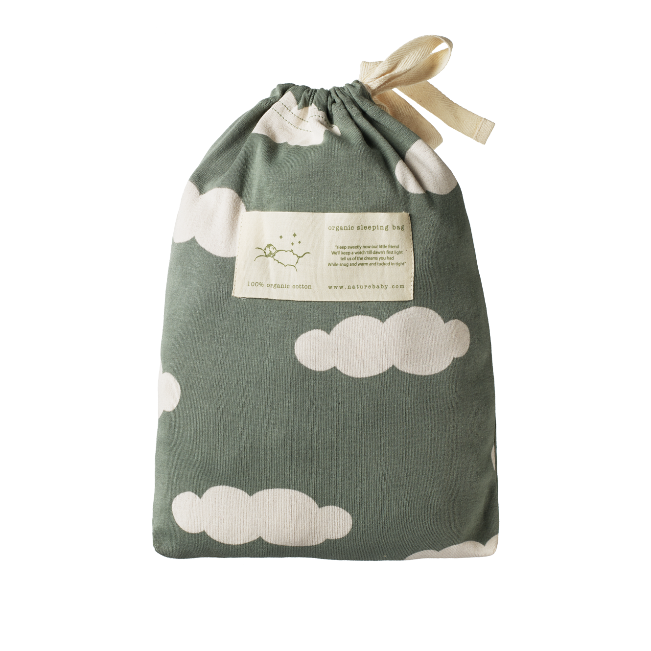 Organic Cotton Sleeping Bag - Lily Pad Cloud Print