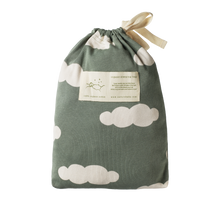 Load image into Gallery viewer, Organic Cotton Sleeping Bag - Lily Pad Cloud Print
