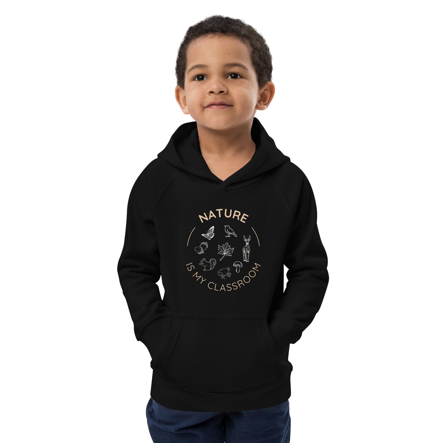 "Nature is My Classroom" Kids' Organic Hoodie Sweatshirt