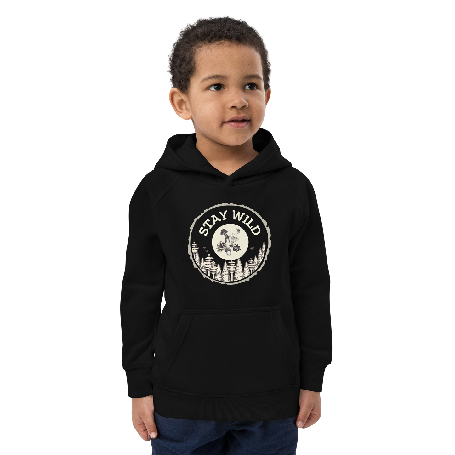 Organic Kids' "Stay Wild" Nature-inspired Hoodie