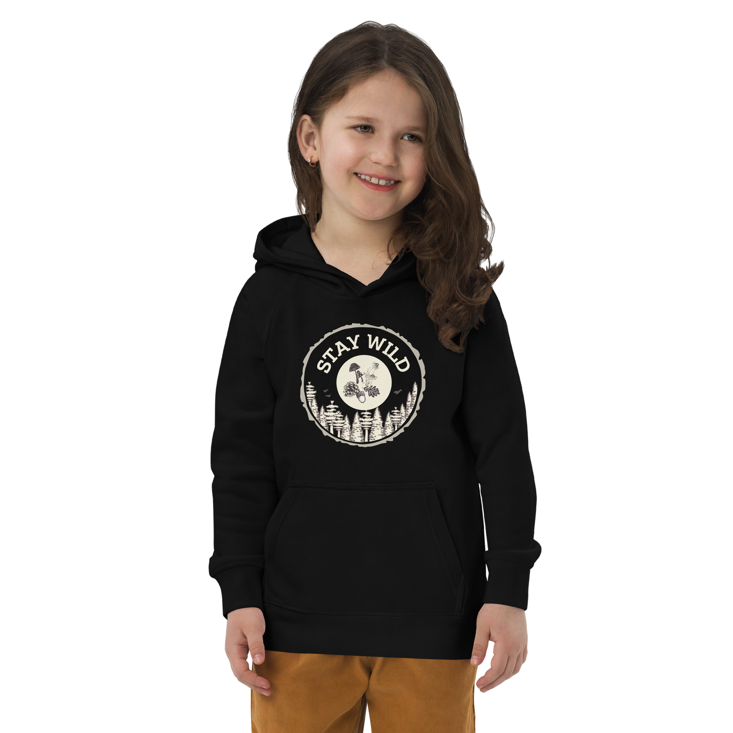 Organic Kids' "Stay Wild" Nature-inspired Hoodie